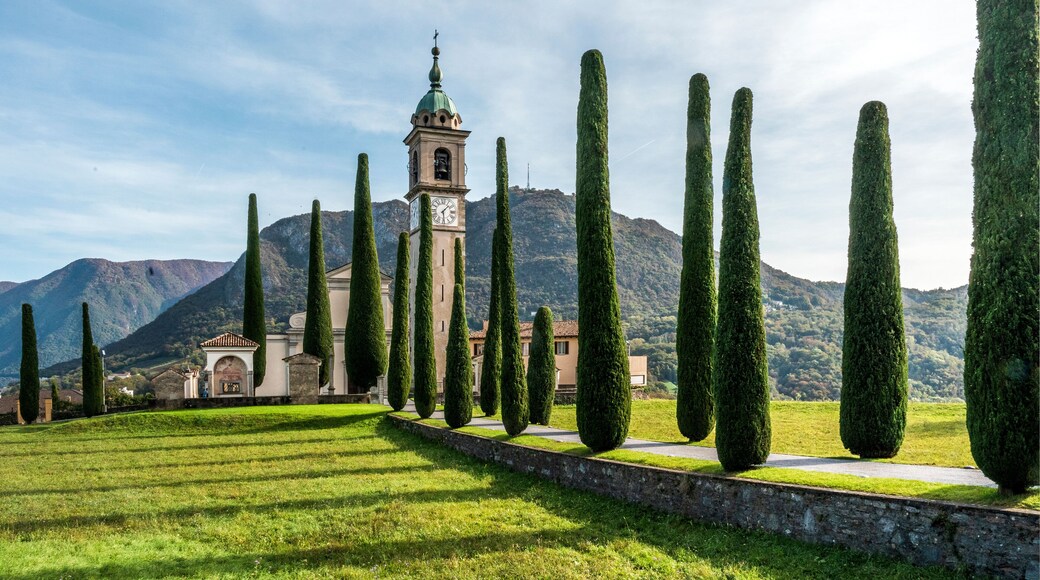 Church of Saint Abundius, in Montagnola, a Swiss village in Collina d'Oro municipality, canton of Ticino, Switzerland