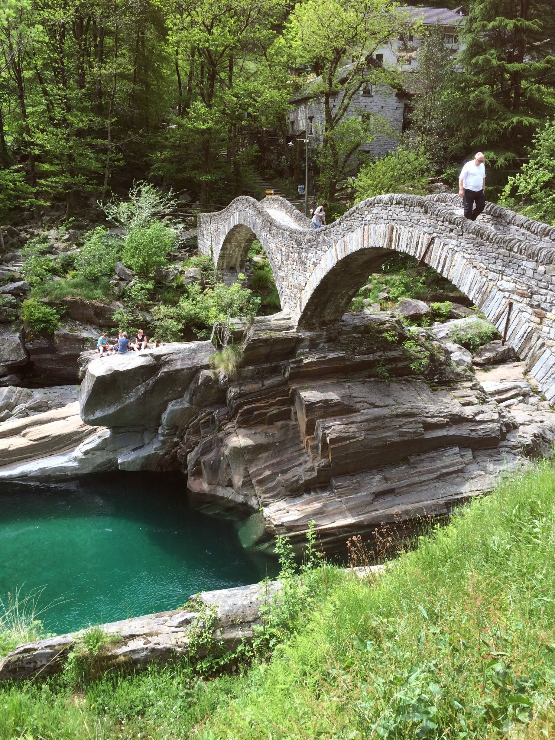 Old Bridge in Lavertezzo in Valle Verzasca