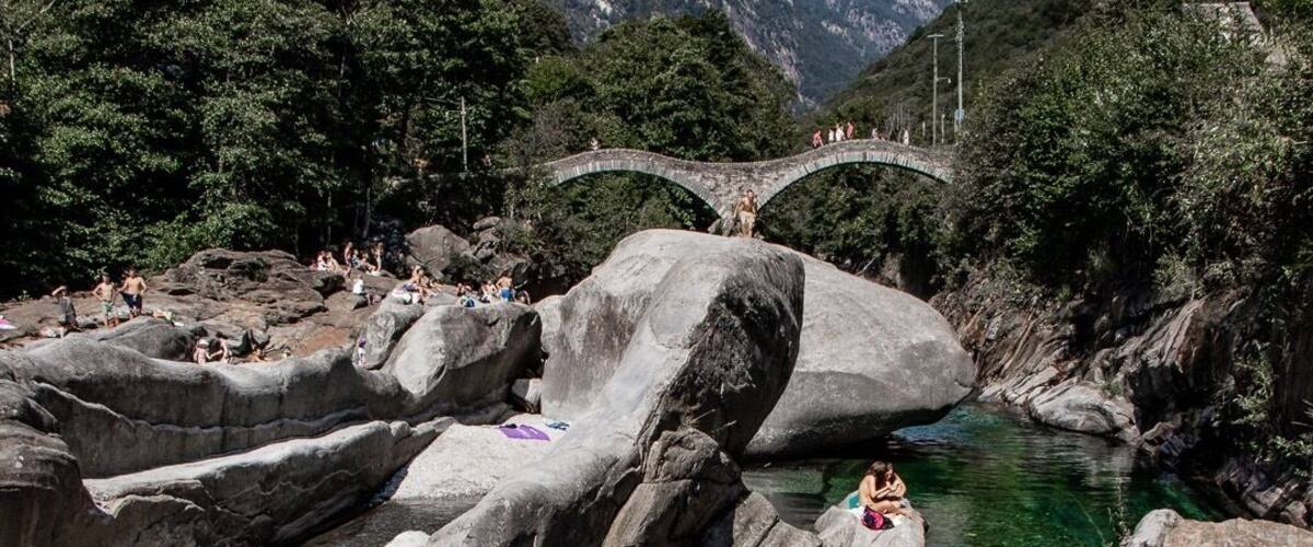 Verzasca valley in southern Switzerland, Tessin.