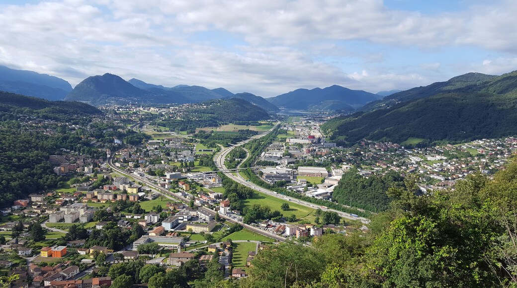 Lamone, Manno, Bioggio, Agno and Massagno, picture taken from San Zeno (Lamone, Ticino, Switzerland)