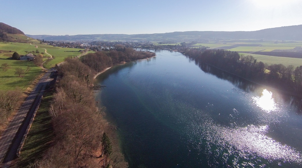 Switzerland, Canton of Schaffhausen, aerial views of Hemishofen