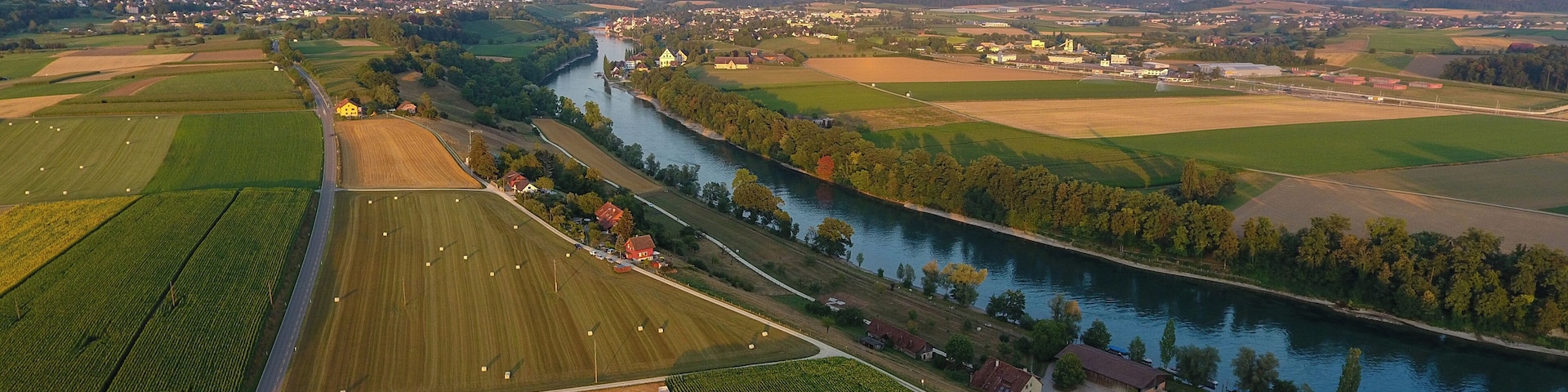Switzerland, Canton of Schaffhausen, aerial views of Dörflingen