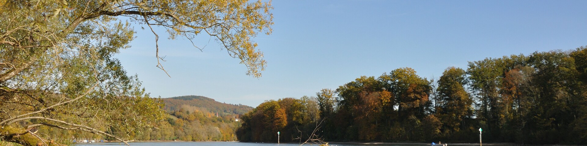 Switzerland, Canton of Schaffhausen, Rhine in Dörflingen
