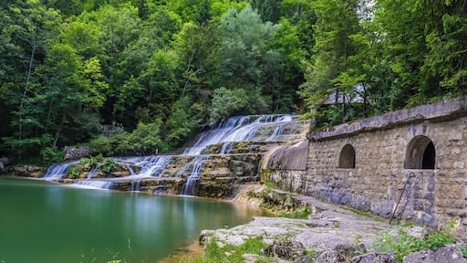 Gorgeous waterfall between Vallorbe and Orbe. Small "beach" allows for swimming !