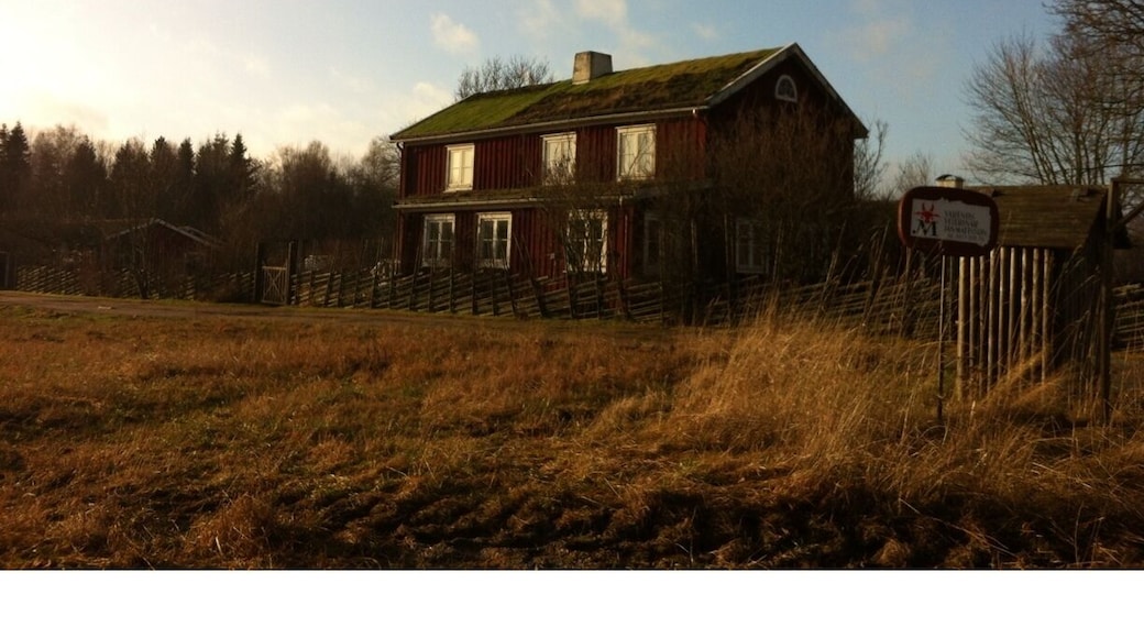 A true country home, just like The little House On The Prairie TV show. Golden afternoon light hitting on the house before it gets dark at 3:30pm.