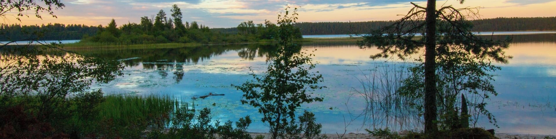 We took the car and drive through the natural reserve during the evening and it was very nice. The place is full of small lakes were Swedish come to fish