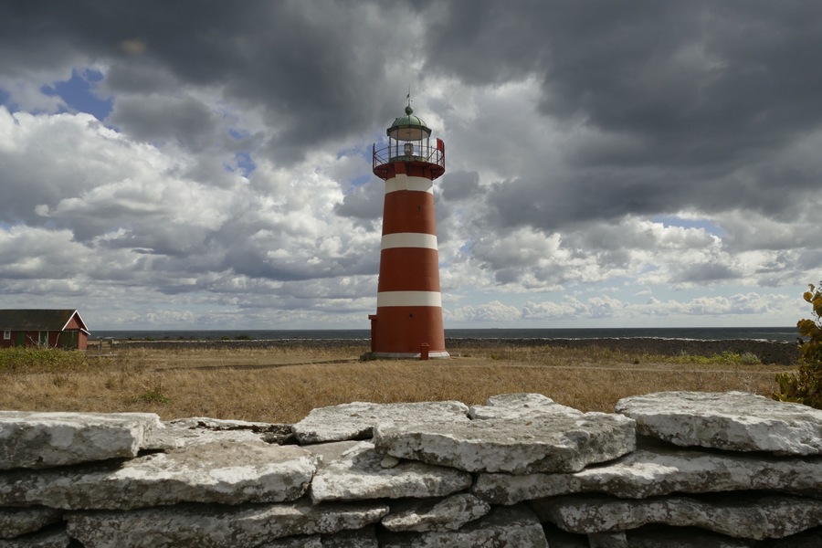 Lighthouse with dramatic sky