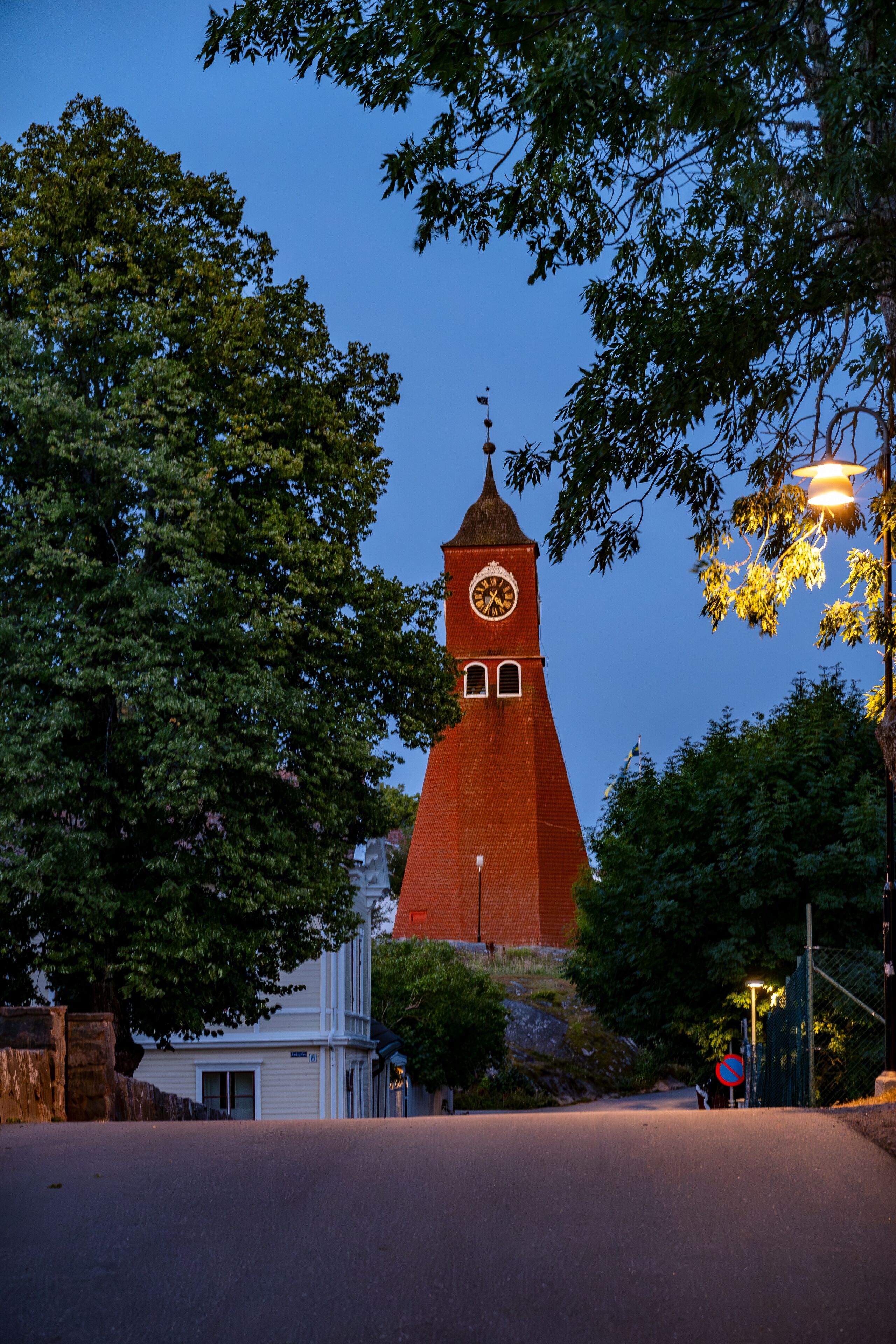 Oregrund, Sweden An early morning view of the clocktower, Klockstapeln Öregrund