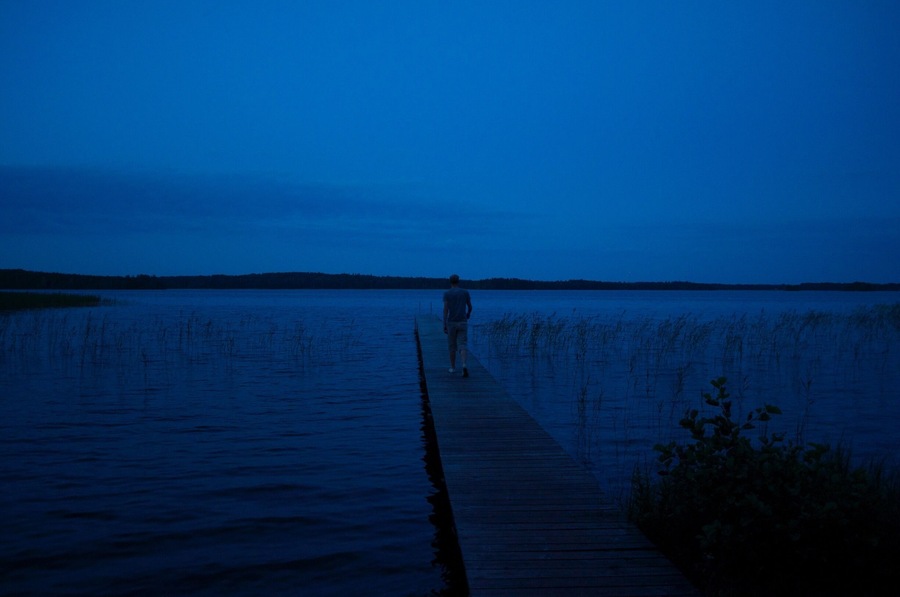 First night camping in the wild in Sweden. We stumbled upon a really nice spot just as the sun was setting, great place for some late night reflection