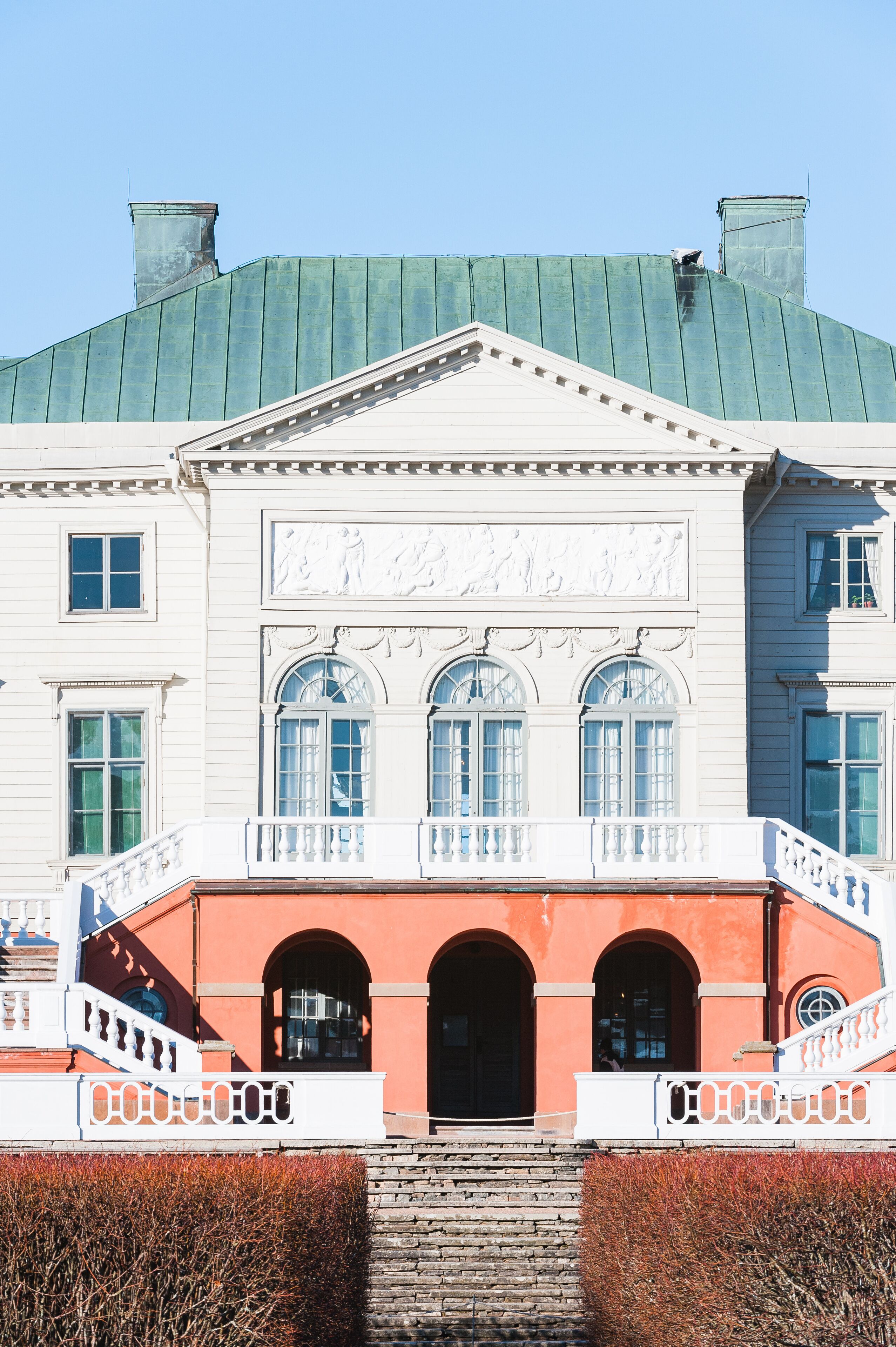 Facade of Gunnebo House, Sweden.