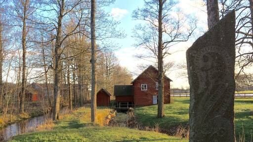 A nice spot for history buffs and a good picnic place. The peacestone is in memory of the peace of 1645, when one side of this river was Danish. Lots of information on boards around here.
