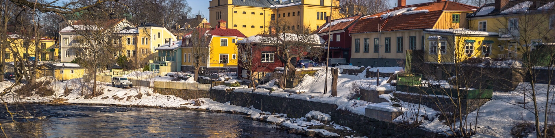 Gavle - April 01, 2018: The historic center of the town of Gavle, Sweden