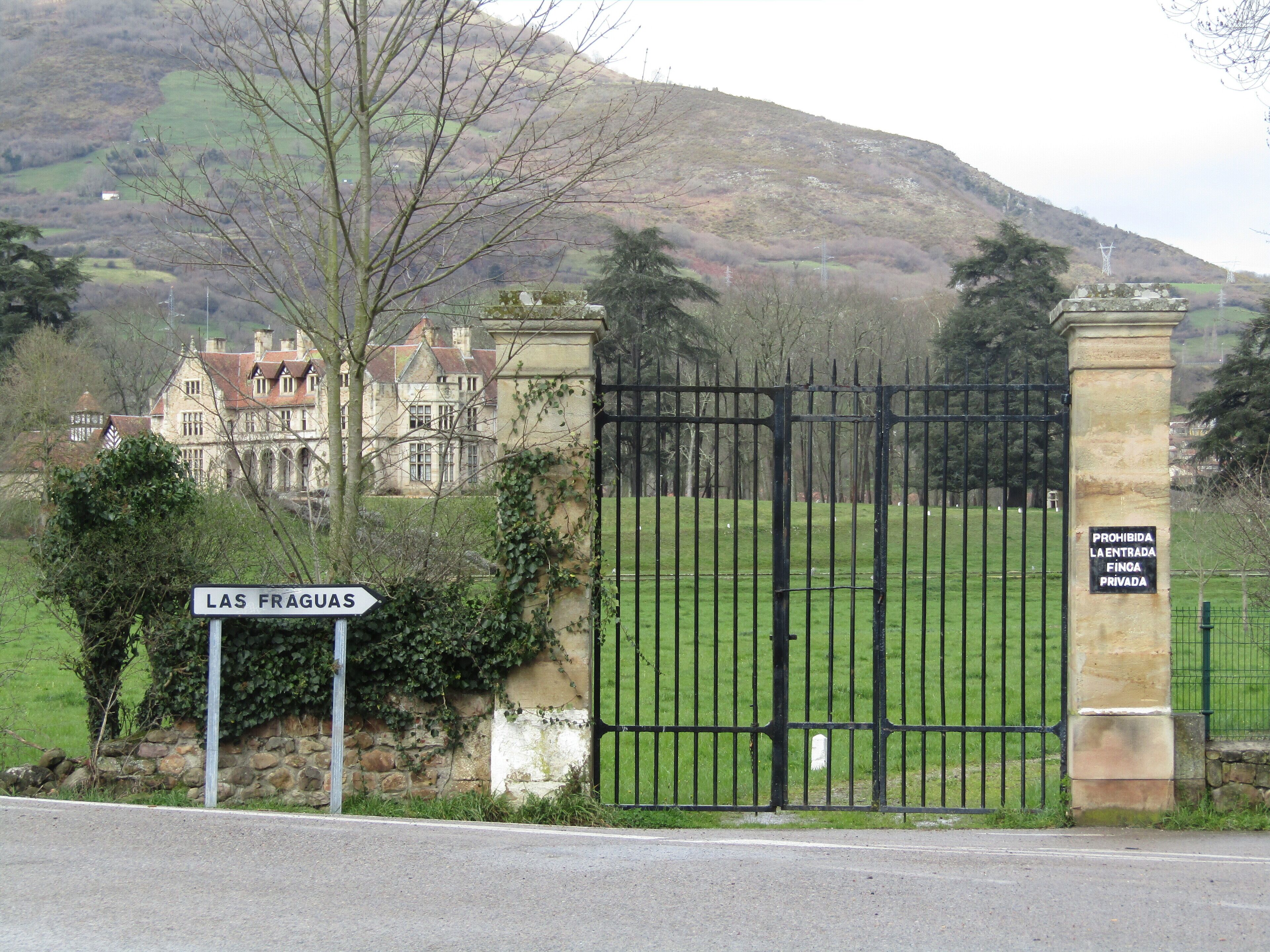 Hornillos Palace is located in the hamlet of Las Fraguas, Arenas de Iguña, Cantabria, Spain. The house was built in 1840 and was designed by the Scottish architect Ralph Selden Wornam and is an eclectic style of English neoclassical style and is one of the few examples of Victorian Architecture located in Spain. The house was used for exterior shots in the 2001 film "The Others" starring Nicole Kidman.