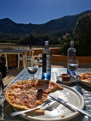 Superb cafe stop (used by the cycle race team BMC, during their winter training at Coll de Rates). Pizzas are superb. Perfect stop before heading towards Castell de Castells, this road is littered with fantastic photo opportunities. End of Feb is good, loads of almond blossom and an abundance of orange groves. If heading over Coll de Rates, please give the cyclists plenty room, it’s a tough climb...