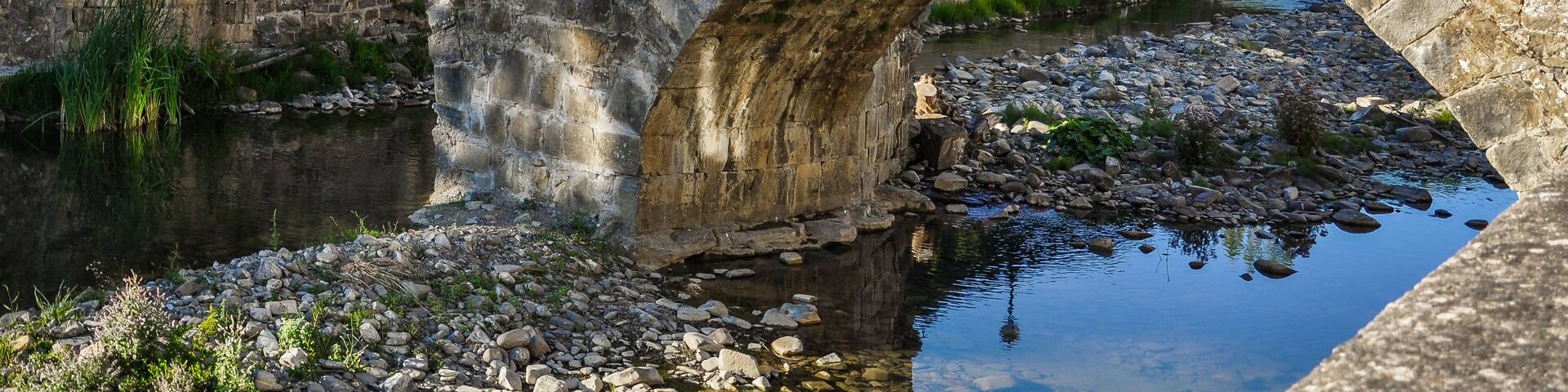 Medieval old bridge, Ochagavía, Navarra, Spain