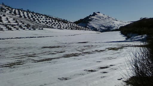 cerro del castillo desde la ñora, nevado