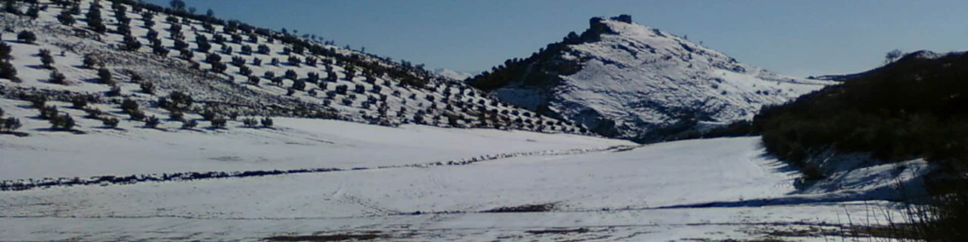 cerro del castillo desde la ñora, nevado