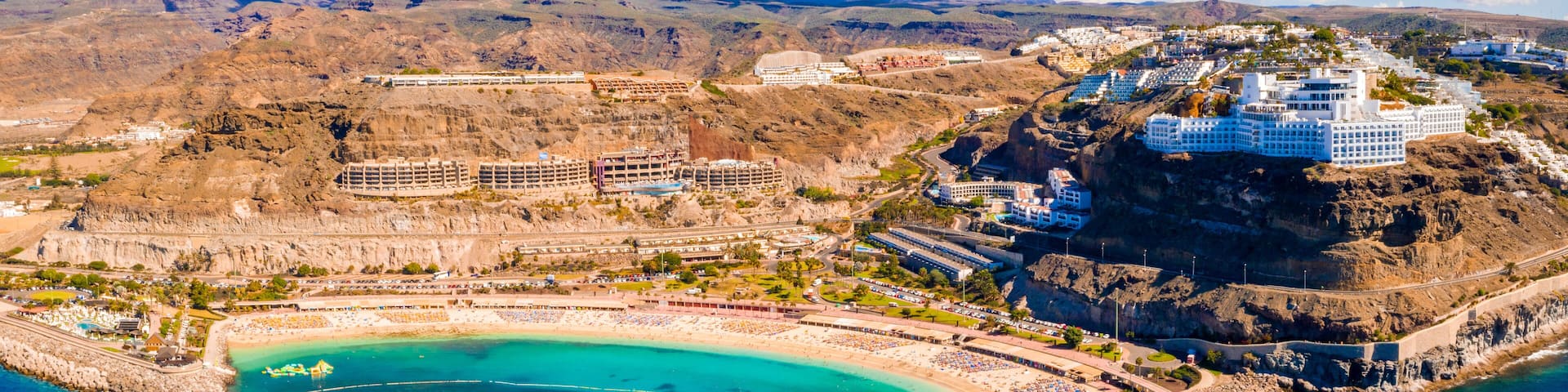 Aerial view of the Gran Canaria island near Amadores beach