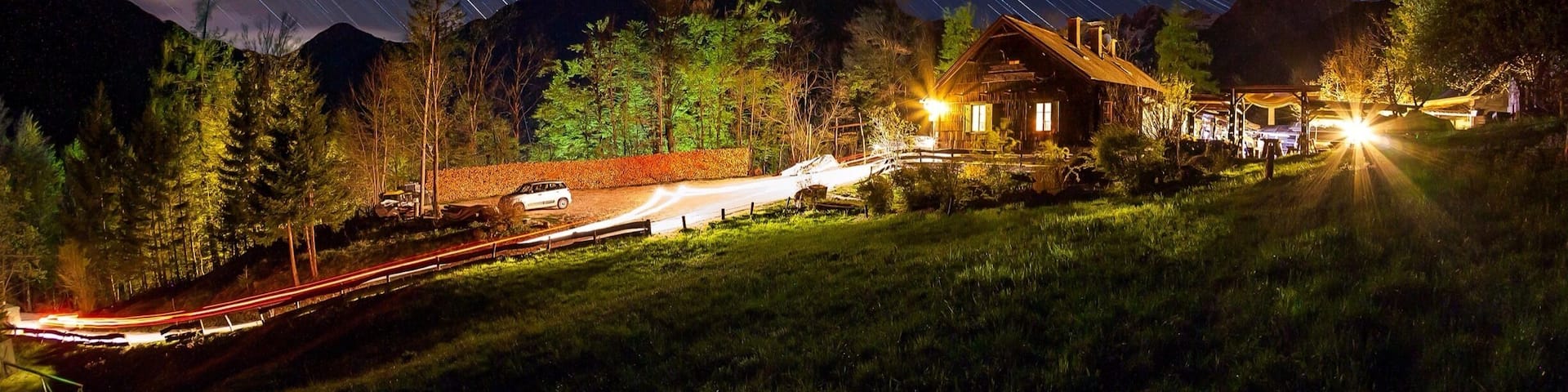 This is an excellent place to stay if you're visiting Kamnik and/or the Kamniška Bistrica Valley. It is situated a few minutes' drive into the valley and is easiest to reach if you have your own set of wheels. The picture does not do the place justice. In reality the surrounding mountains are quite tall. The view from the second floor bathroom is breathtaking 😄