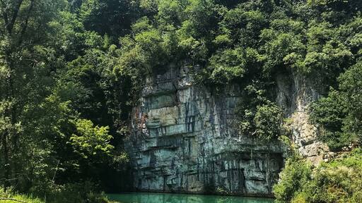 The most beautiful turquoise river surrounded by limestone cliffs, yet no one seems to know about this spot. You could easily spend the day reading a book next to this spring and not see another sole! Just one of the reasons why I loved the off the beaten track destination of Bela Krajina in Slovenia