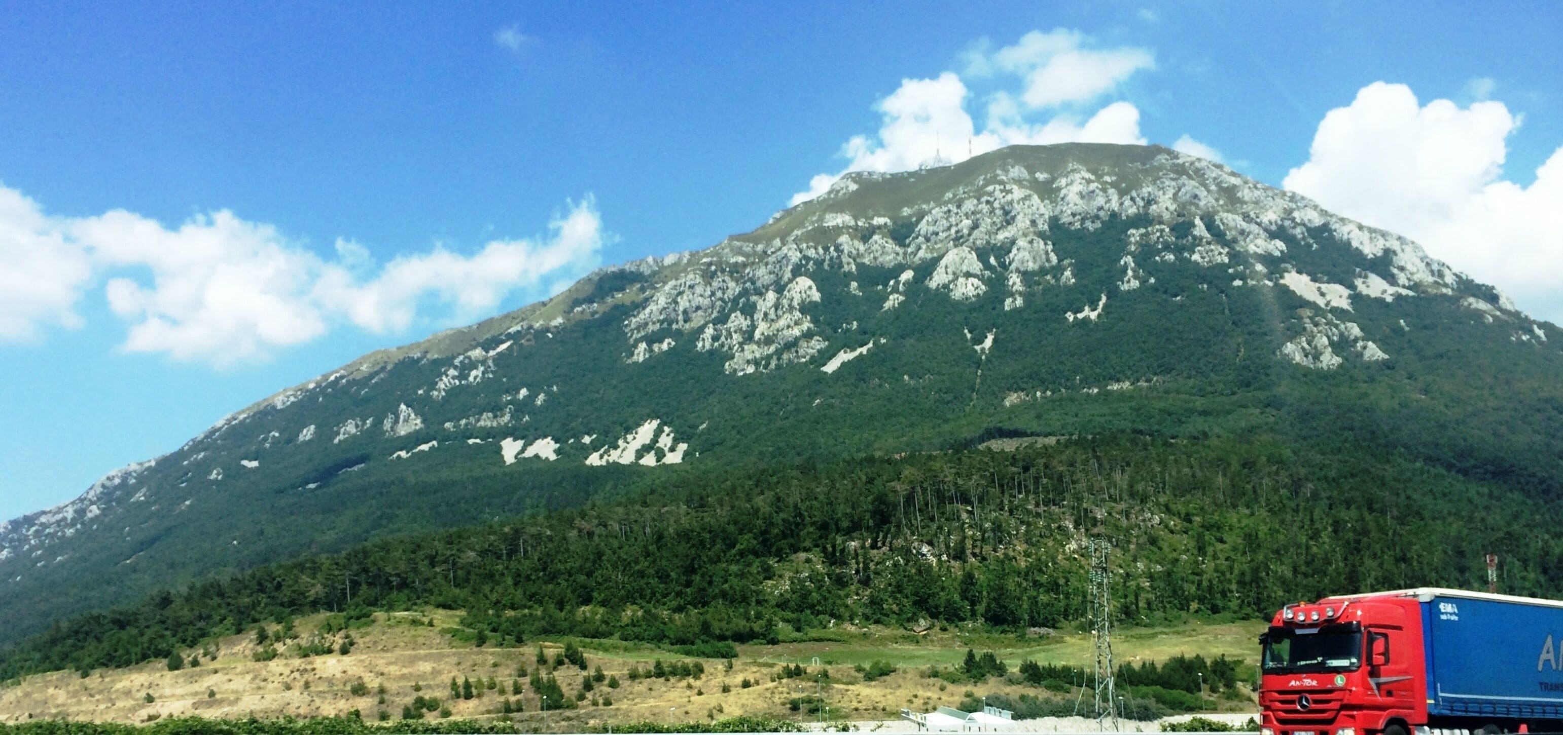 Image of the mountain of Nanos, just west of Postojna city, Slovenia.