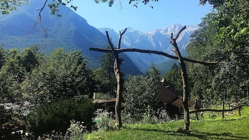 Petit camping au cœur des montagnes slovènes, duquel démarre la randonnée vers le site de Velika Planina.