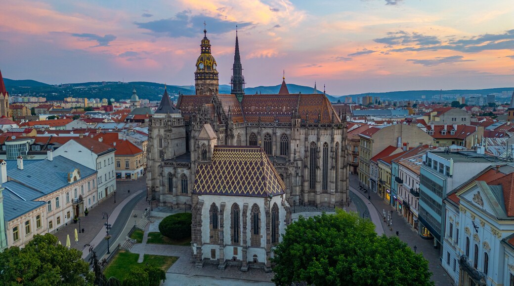 Panorama view of Kosice with Saint Elisabeth cathedral and Saint