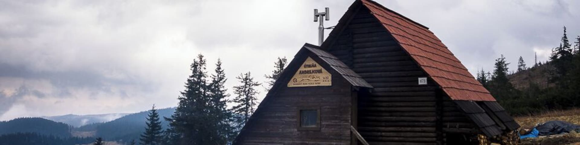 Chalet in the Mountains where you can hide from bad weather, even spend a night or two. I was lucky enough to meet the "landlord" - he will be there every day during the season, but only once in a while in October - June. he offered us beer and Kofola (slovak Coke). we made a fire outside and when it got stormy we went inside and made a fire in a little stove. what a great change from sleeping in a tent.