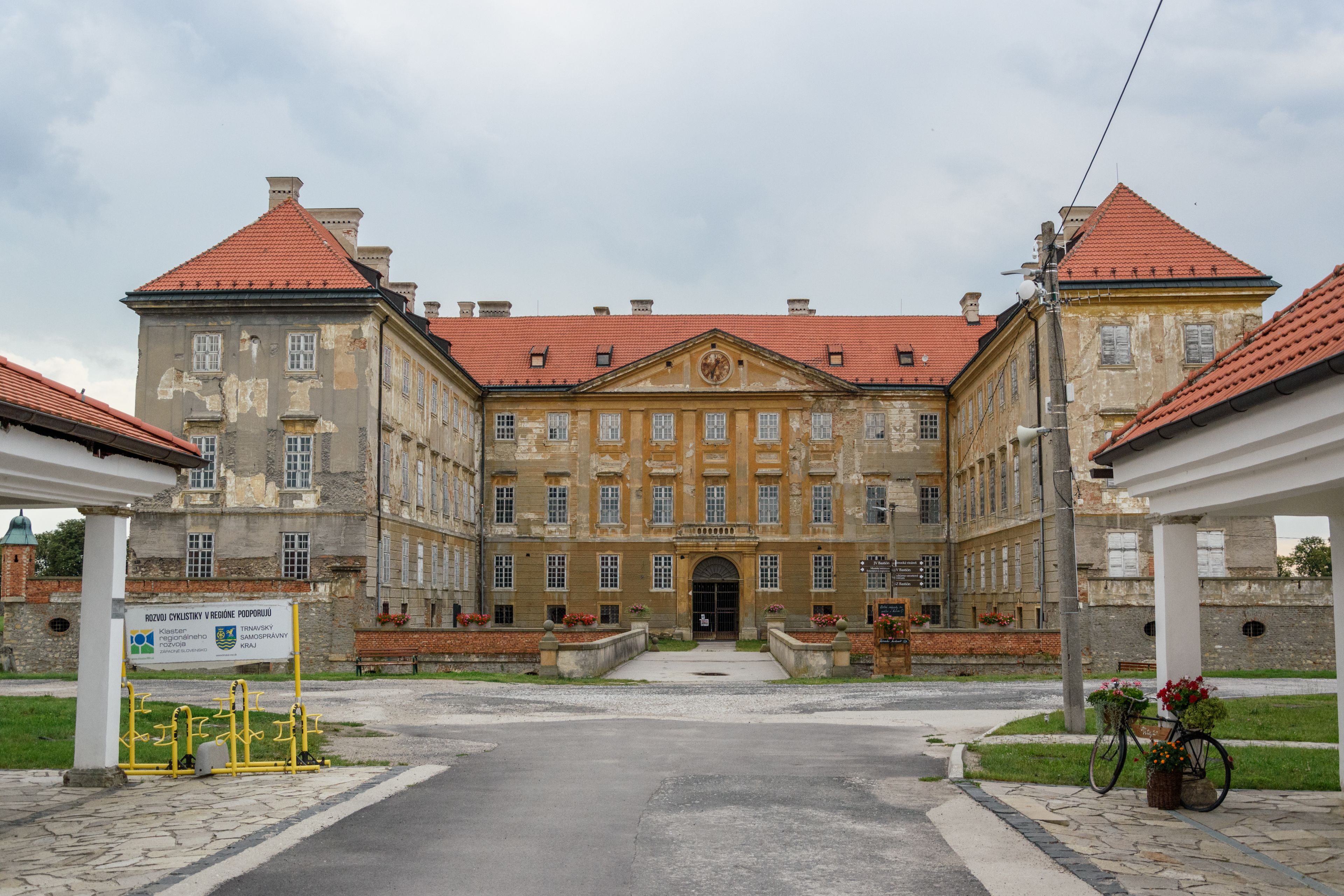Entrance Courtyard of the Baroque Holíč Castle, Trnava Region, Slovakia