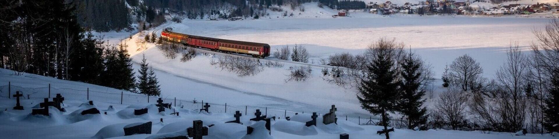 Magic winter at Dedinky. Fresh snow at cemetery, train passing by the sunset light, village and mountains in the background. This is one of my most favourite images I took,
To get similar composition just go to the cemetery near Dobsinska Masa, wait for the train and shoot :). Few time a year there are also nostalgic train rides so plan well and you can photograph this location with locomotives :)
#bvsblue