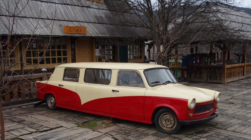#SpringFun in the ethno village 'Wooden City' built as a setting for 'Life is a Miracle', the film of Emir Kusturica. The amazing village was until recently just a couple of salvaged traditional wooden houses on a bluff above a spectacularly beautiful valley, but has been transformed into the modern equivalent of the medieval great monastery or university, equipped with a library, Serbia's most advanced cinema and an underground basketball arena.