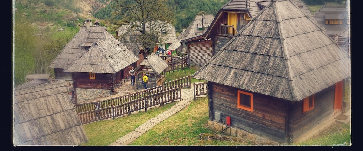 A small town of wooden houses!