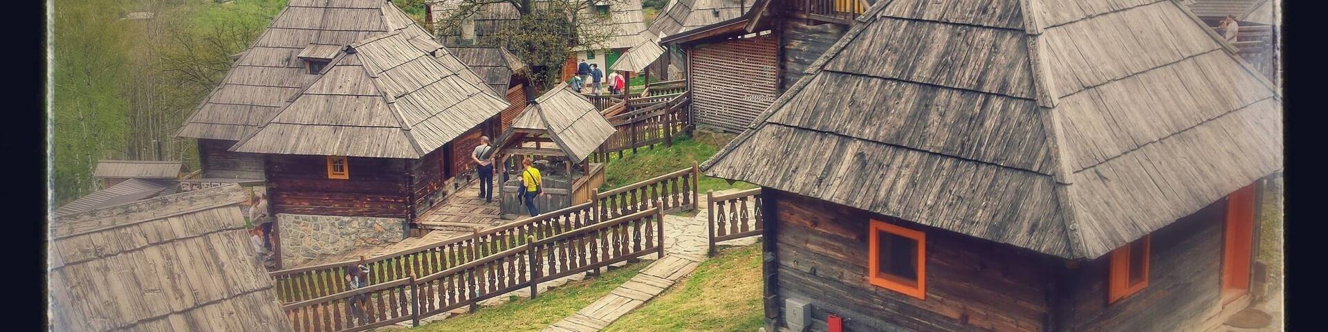A small town of wooden houses!