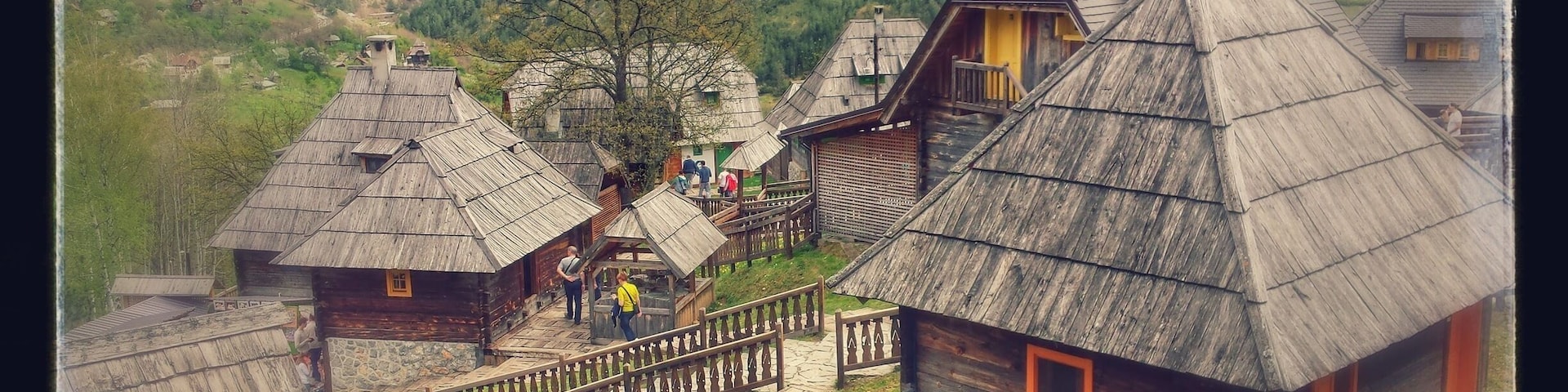 A small town of wooden houses!
