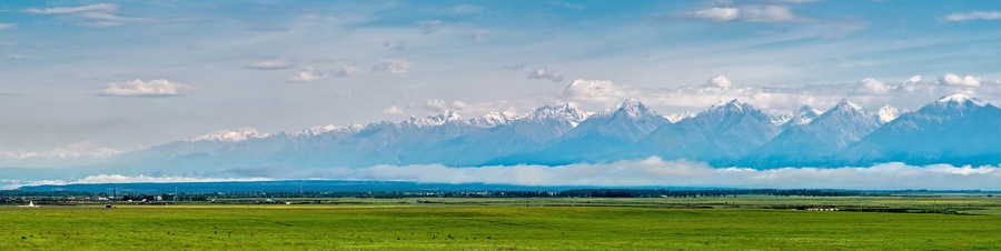 Panorama Tunka range near Kyren village