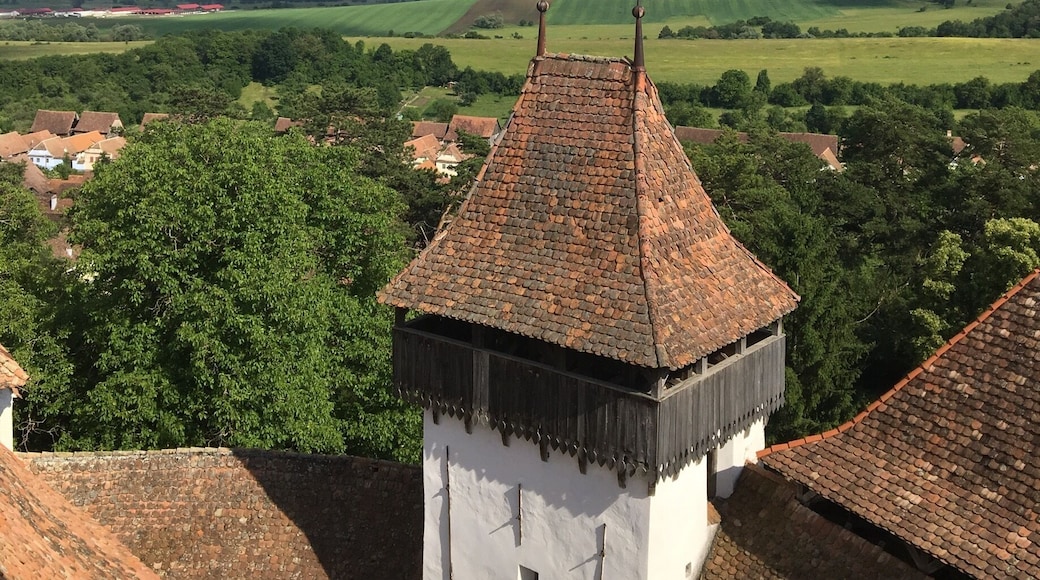 The fortified church in Viscri, Transylvania, Romania was built in the 1300’s and is a UNESCO World Heritage Site