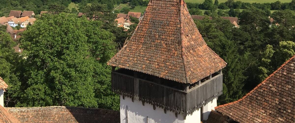 The fortified church in Viscri, Transylvania, Romania was built in the 1300’s and is a UNESCO World Heritage Site