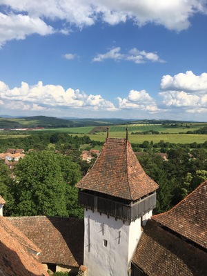 The fortified church in Viscri, Transylvania, Romania was built in the 1300’s and is a UNESCO World Heritage Site