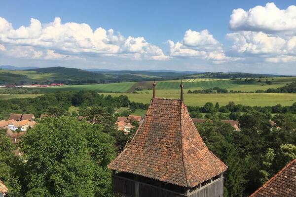 The fortified church in Viscri, Transylvania, Romania was built in the 1300’s and is a UNESCO World Heritage Site