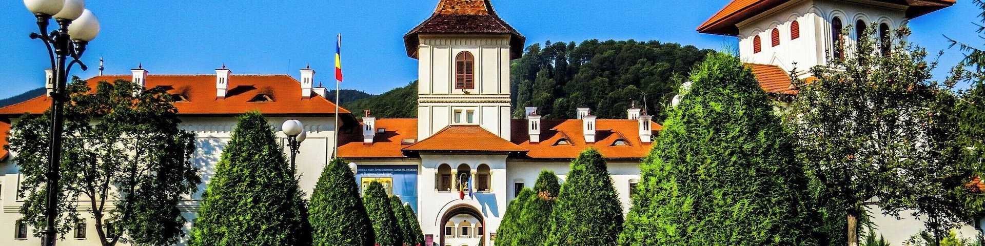 Sambata de Sus Monastery, a Romanian Orthodox Monastery in Sambata de Sus, Transylvania region, Romania. Dedicated to the Dormition of the Mother of God, it is also known as the Brâncoveanu Monastery.