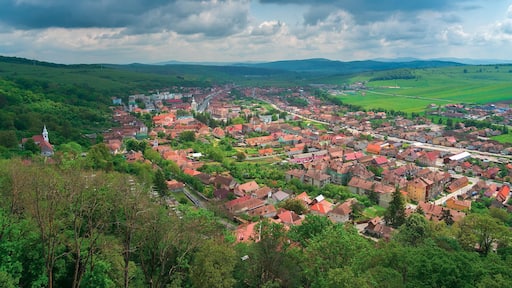 The Village of Rupea viewed from the Citadel of the same name.