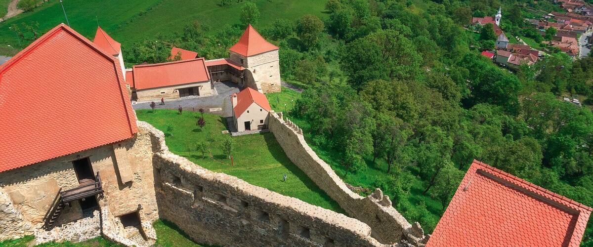 Bastions and walls in Rupea Citadel.
http://www.alwayswanderlust.com/sibiu-romania-the-heart-of-transylvania/