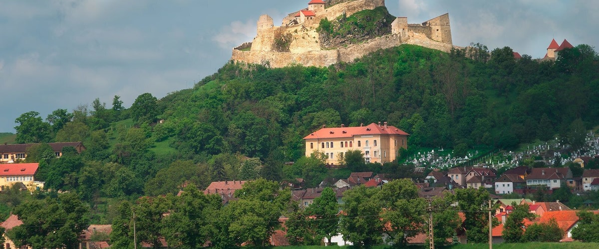 Rupea citadel from the Road.
http://www.alwayswanderlust.com/sibiu-romania-the-heart-of-transylvania/