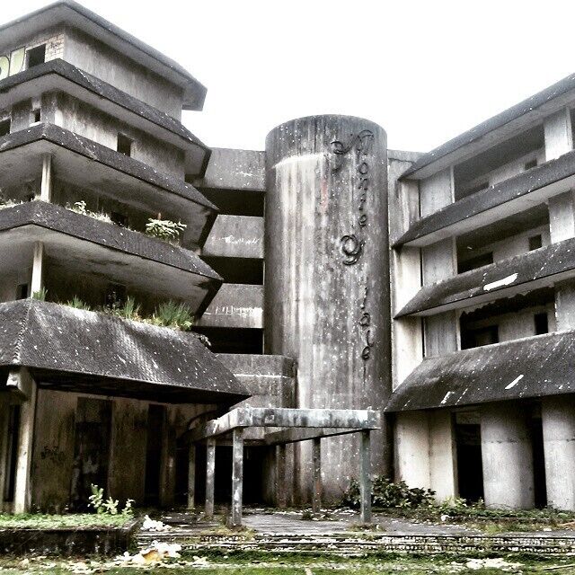 Hotel Monte Palace, is an abandoned 5 star hotel in S. Miguel Island in Azores. On the other side you have a majestic view to Lagoa das Sete Cidades, a Unesco Natural Wonder. This hotel,built on the late 80's was open to public only for one year and a half..its abandoned since 1986,and completely destroyed inside. It still atracts many tourist. I took this picture last February.
