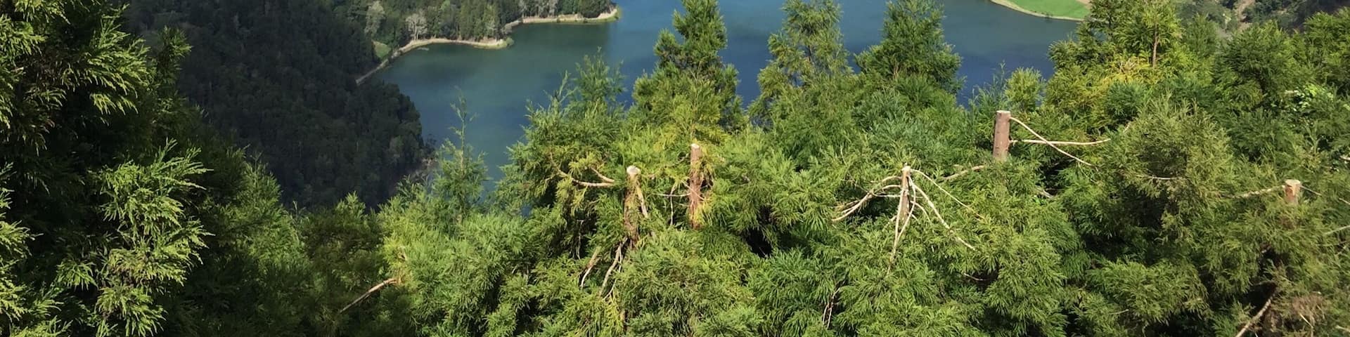 One of the must-see places in Azores Sao Miguel twin lakes Sete Citades. Amazing view!