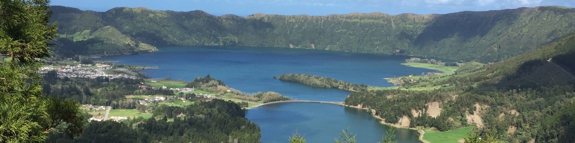One of the must-see places in Azores Sao Miguel twin lakes Sete Citades. Amazing view!