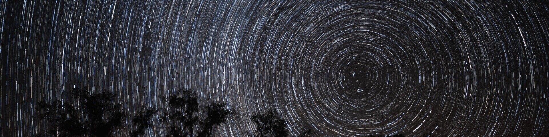 Star Trail on clear night over Alentejo, in Alqueva Dark Sky