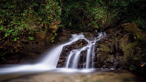 A series of small waterfalls immersed in the woods. Excellent in summer for cold water baths!