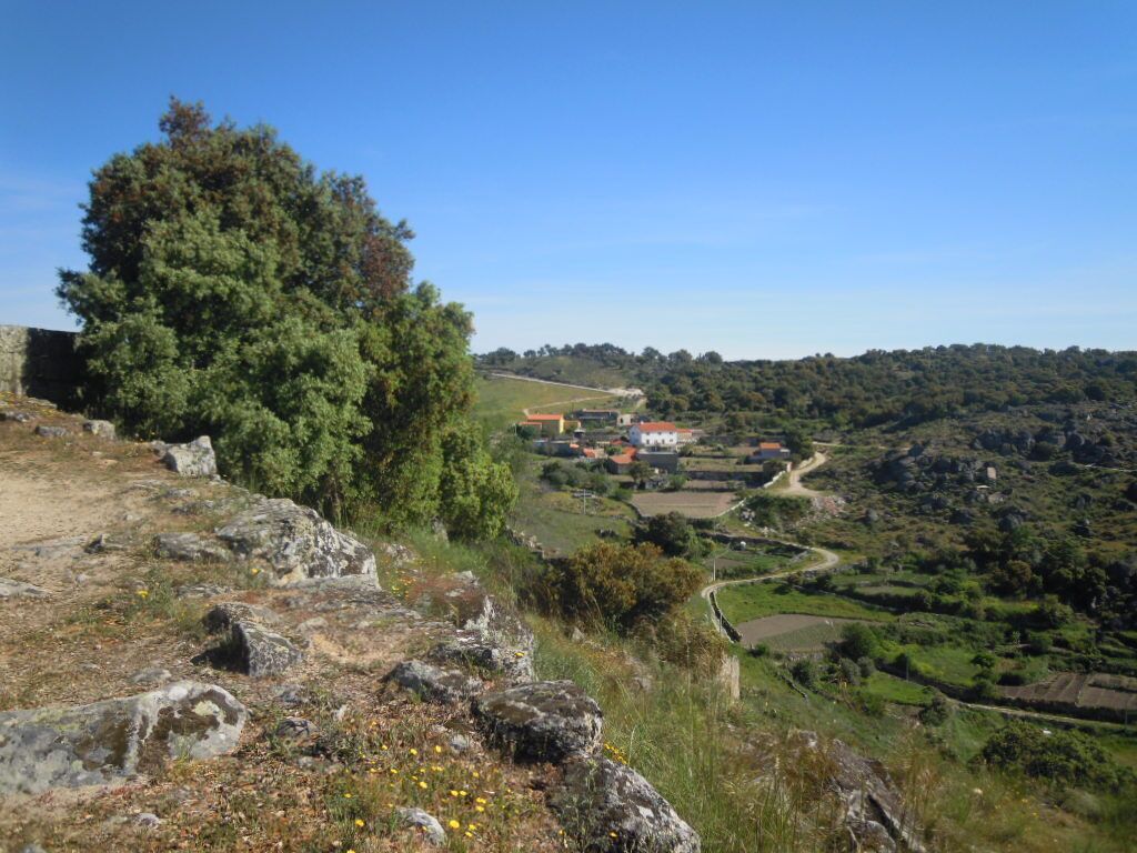 Castle ruins in the village of Castelo Mendo, Portugal