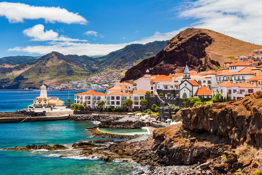 beautiful view of a small town Canical on the eastern coast of Madeira island, Portugal, Shutterstock ID 500576860, SF SSA Case with Manager Approval: Case 07151371, Job: Prepay credit, Client/License